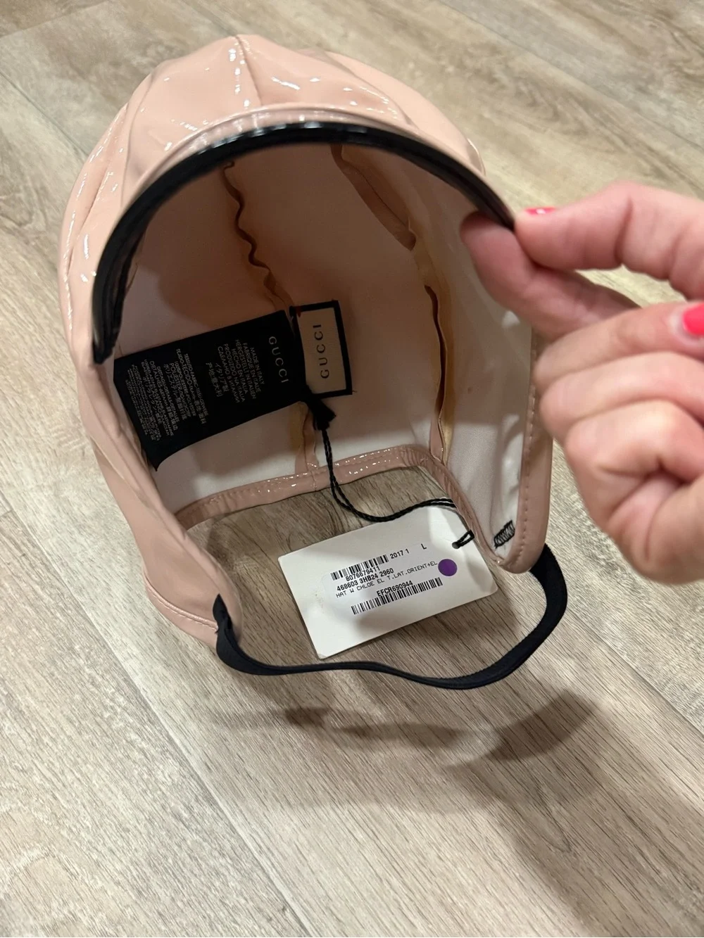 Gucci kids Patent Leather brim Cap / kids hat in size L